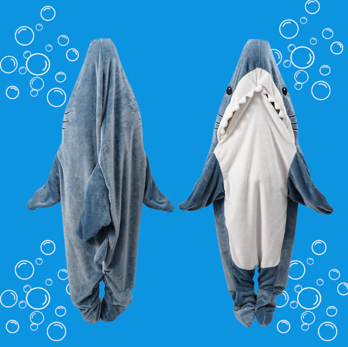 Costume Pyjama Requin Combinaison Vêtements De Nuit Animal Sweat À Capuche  Pour Adulte Enfants Manteau De Requin Couverture Sweat À Capuche