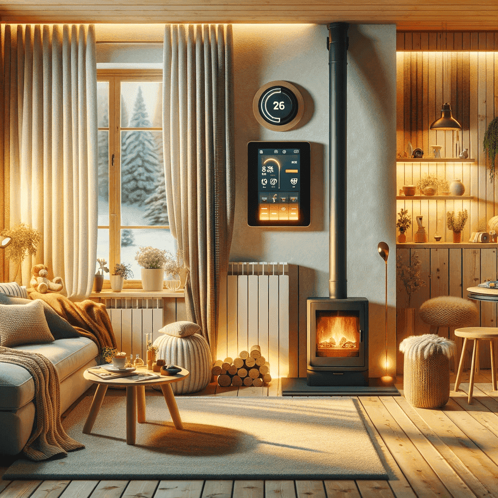 7 Astuces Pour R Duire Votre Facture De Chauffage En 2024 Univers   DALL·E 2024 01 08 22.27.51 A Cozy Energy Efficient Living Room Scene Depicting Various Heating Savings Methods In A House. The Room Has Thick Insulated Curtains A Modern Prog Min 1 1 